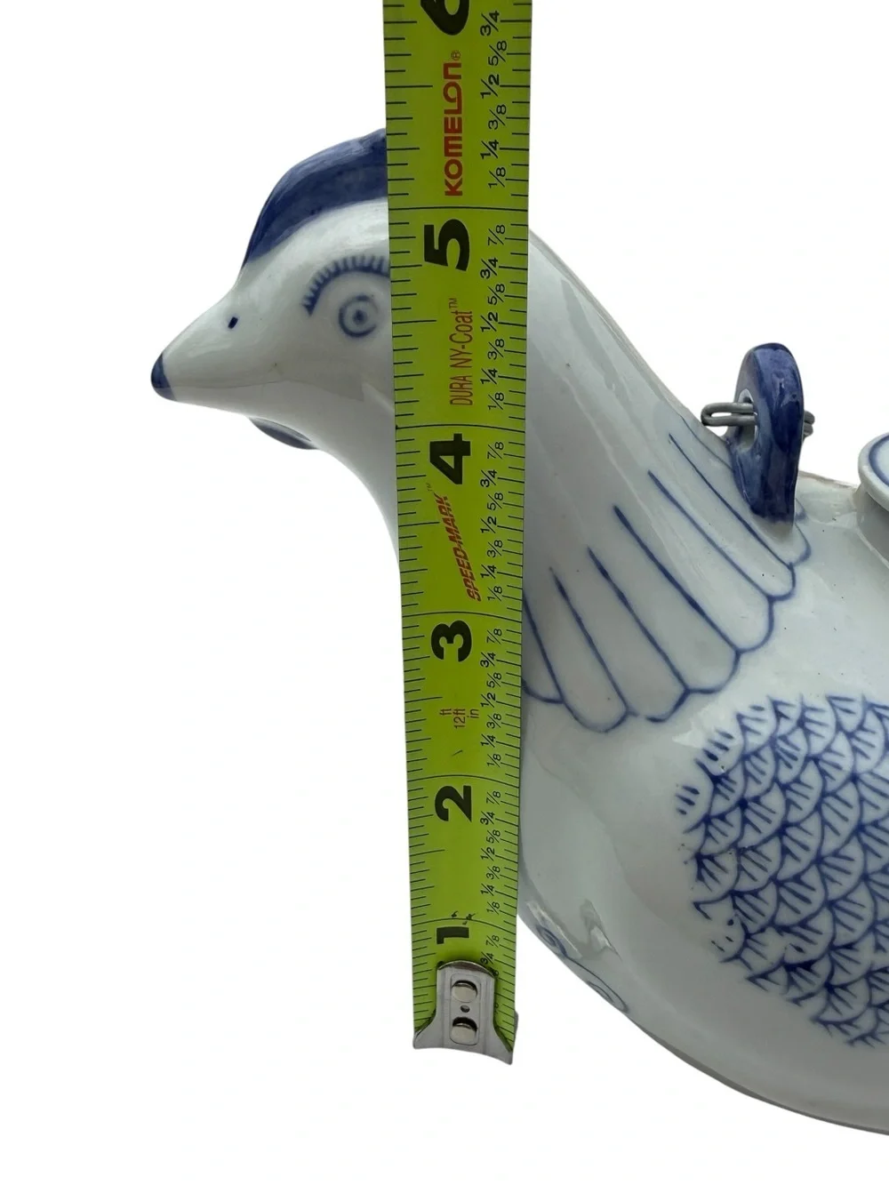 Williams Sonoma Grande Cuisine Blue White Chicken Bud Vase Chinoiserie Decor